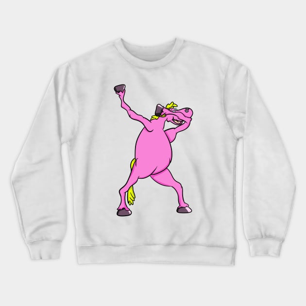 Pink Pony Dabbing Crewneck Sweatshirt by mailboxdisco